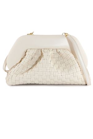 Clutch Tia intrecciata bianca THE MOIRE' | TMSR25TMW81SHELL